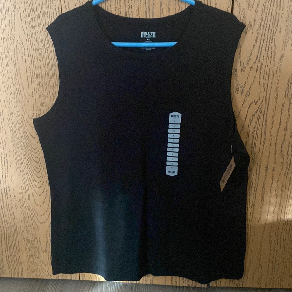 Duluth Trading Women Longtail T Tank Top Black XLG New w Tag
